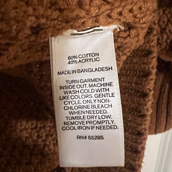 Rust colored turtleneck sweater, size Small, from Express. - Picture 3 of 6